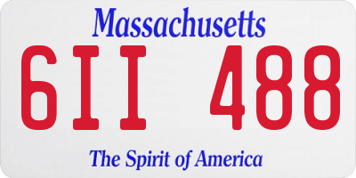 MA license plate 6II488