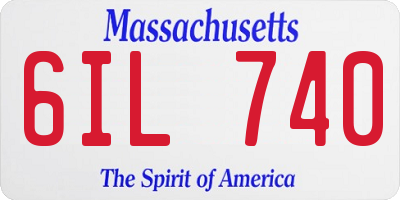 MA license plate 6IL740