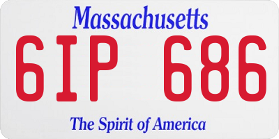 MA license plate 6IP686