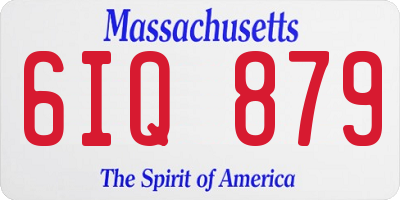 MA license plate 6IQ879