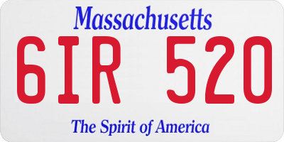 MA license plate 6IR520