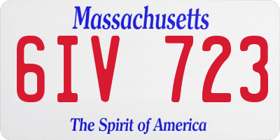 MA license plate 6IV723