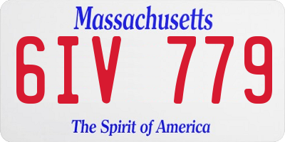 MA license plate 6IV779