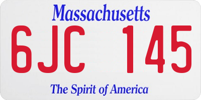 MA license plate 6JC145