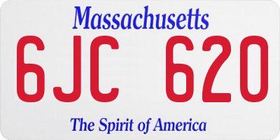 MA license plate 6JC620