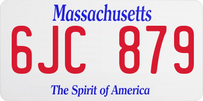 MA license plate 6JC879
