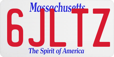 MA license plate 6JLTZ