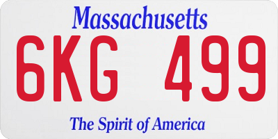 MA license plate 6KG499