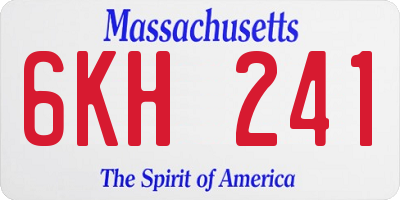 MA license plate 6KH241