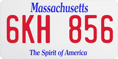 MA license plate 6KH856