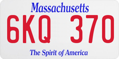 MA license plate 6KQ370