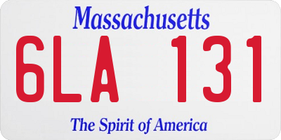MA license plate 6LA131
