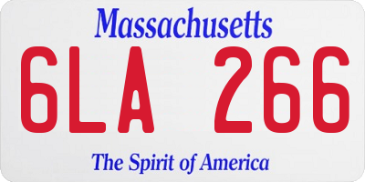 MA license plate 6LA266