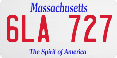 MA license plate 6LA727