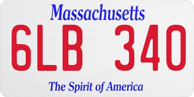 MA license plate 6LB340