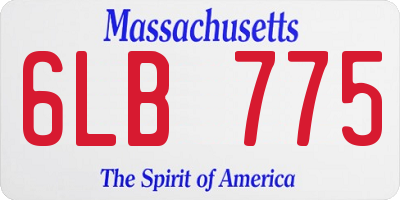MA license plate 6LB775