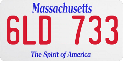MA license plate 6LD733