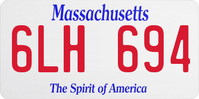 MA license plate 6LH694