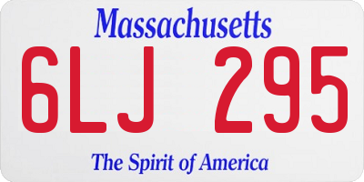 MA license plate 6LJ295