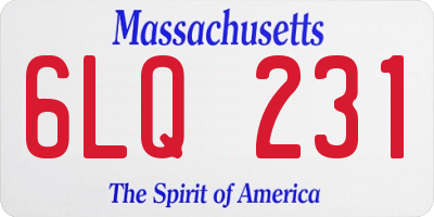 MA license plate 6LQ231