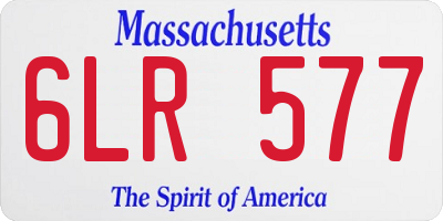 MA license plate 6LR577