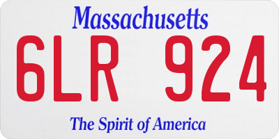 MA license plate 6LR924