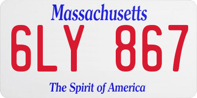 MA license plate 6LY867