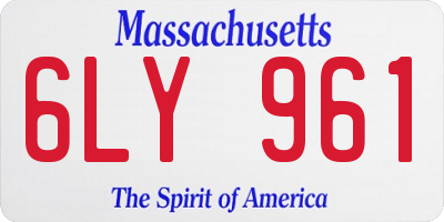 MA license plate 6LY961