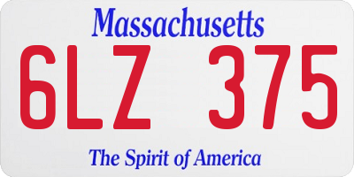 MA license plate 6LZ375