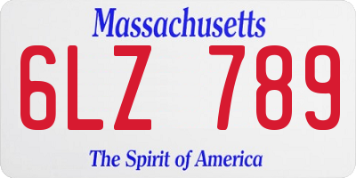 MA license plate 6LZ789