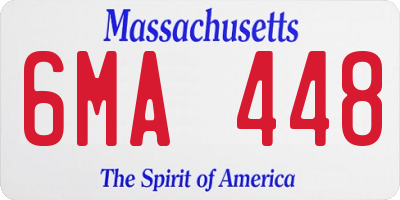 MA license plate 6MA448