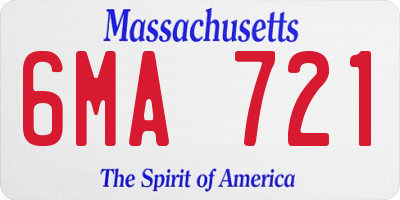 MA license plate 6MA721