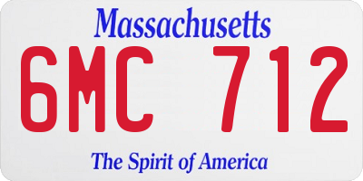 MA license plate 6MC712