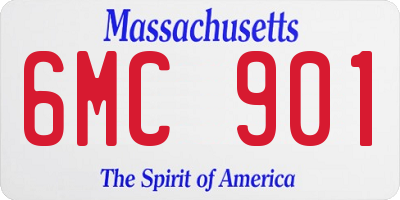 MA license plate 6MC901
