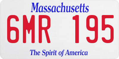 MA license plate 6MR195