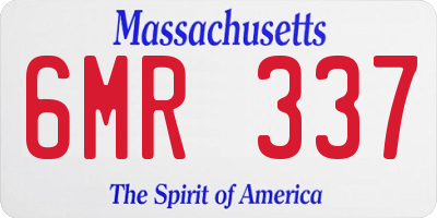 MA license plate 6MR337