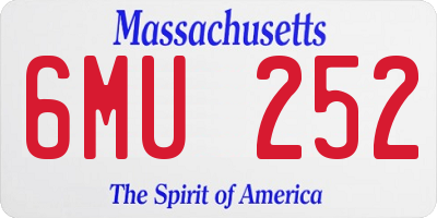 MA license plate 6MU252