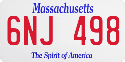 MA license plate 6NJ498