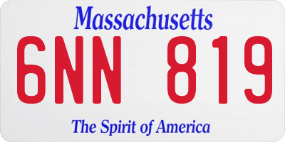 MA license plate 6NN819