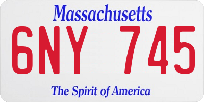 MA license plate 6NY745