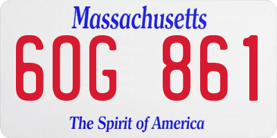 MA license plate 6OG861