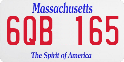 MA license plate 6QB165