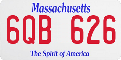MA license plate 6QB626