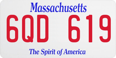 MA license plate 6QD619