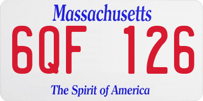 MA license plate 6QF126