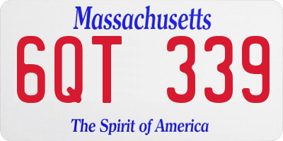 MA license plate 6QT339