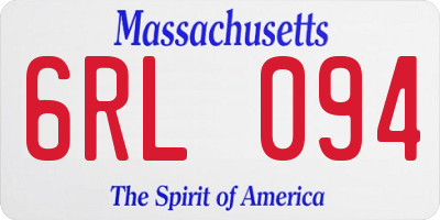 MA license plate 6RL094
