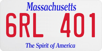 MA license plate 6RL401