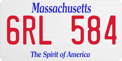 MA license plate 6RL584