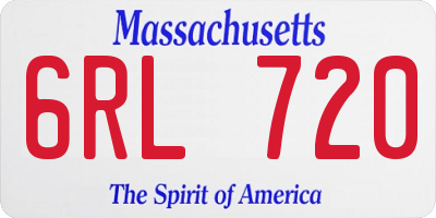 MA license plate 6RL720